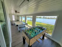 Lakefront Getaway. Private Waterfront Home with Dock and Sunroom.