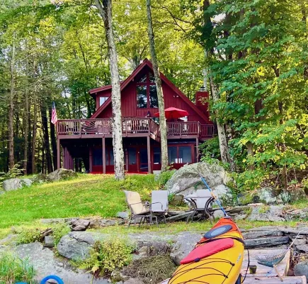 Lakefront Cabin with Fantastic views & Private Dock, The Hideout!!