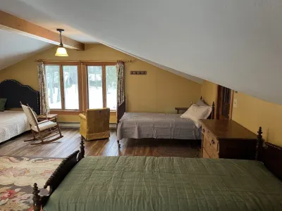 Family  friendly lakefront property on large wilderness estate with sandy beach
