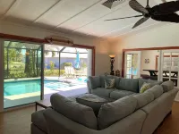 Marco Island private tropical gem of a home with large oasis style pool lanai.
