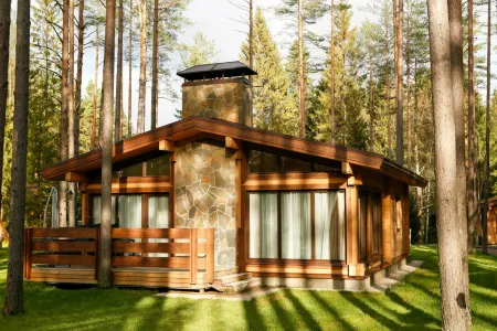 Kottedzhnyy kompleks Okhta Park Collection Resort Vsesezonnogo Kurorta Okhta Park Отели рядом с достопримечательностью «Всесезонный курорт Игора»