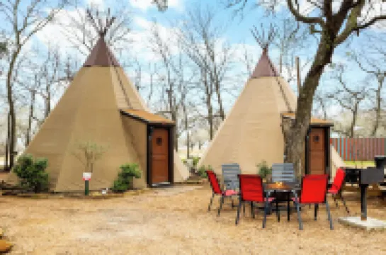 Tipis on the Guadalupe