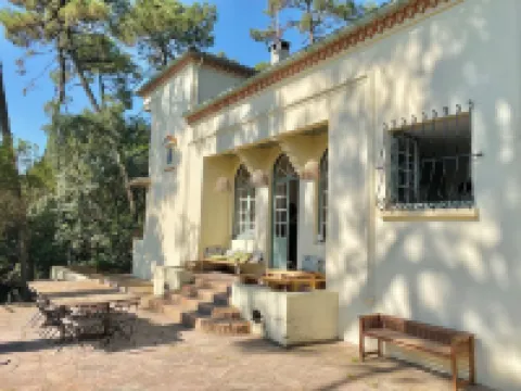 Character house between lake and sea