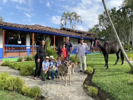 Colombia coffee ring ,Farmhouse in the land of Encanto ,