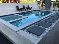 Center of Cabarete, 2 full bedrooms, 2 full bathroom w pool, full equipment, AC,