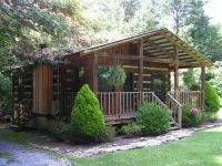 Extremely clean cabin in a quiet setting with an outdoor fire pit.