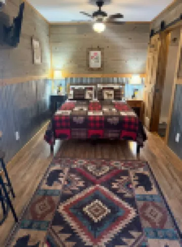 The Fire Cabin sets in the heart of the beautiful Moravian Falls