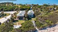 Direct Oceanfront Beach house on island