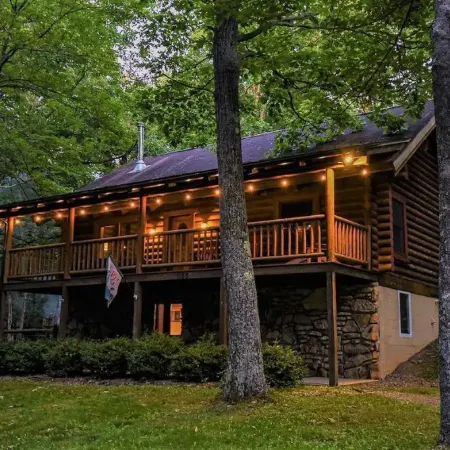 Log Cabin Retreat w/ Hot Tub, Game Room, Fire Pit