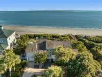 Oceanfront, vintage beach house steps from the sand on Seabrook Island.