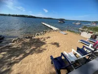 Waterfront lake house  private beach dock