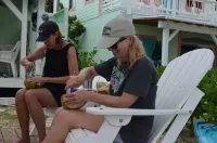 Step from your porch onto the soft white sand & crystal clear water.