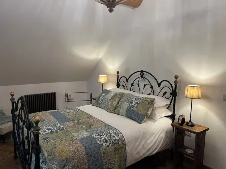 Woodland edge retreat, with wood burning stove.