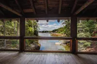 3 charming cottages sleeping 14 on an ocean cove, 21-acre forest property