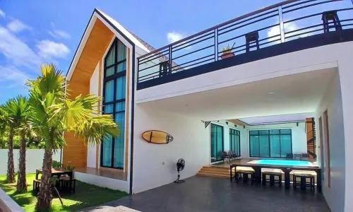 พูลวิลล่าส่วนตัวขนาดใหญ่ 650 เมตรจากหาดแม่รำพึง