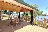 Secluded SW Michigan Lake View Log Cabin w/ Fire Pit & Deck on Long Lake