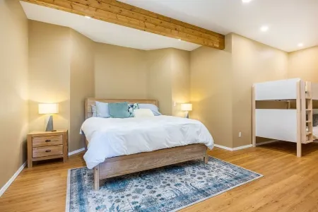 A lakefront retreat with hot tub