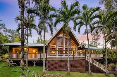 Tropical, Hawaiian-style A-frame Home