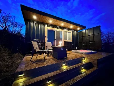 Modern Container Tiny Home • Private Hot Tub