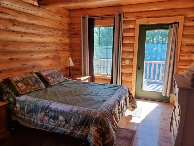 Beautiful log home along the St. Joe River in North Idaho