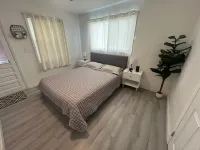 Modern tiny home with spacious backyard and pool