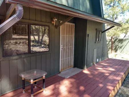 Cool 'A' frame cabin in the ponderosa pines.