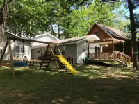 Large waterfront house on quiet canal of all-sport Eight Point Lake