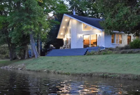 Pet-Friendly Riverfront Cabin on 5 Acres with Fast Wi-Fi in Central U.P..