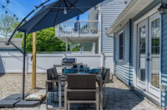 Grill and Full Paver Patio - Cozy Modern Beach Haven