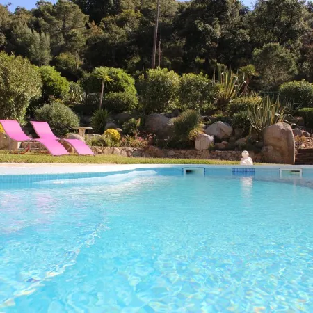 Beautiful house surrounded by an idyllic garden with salt water pool.