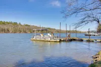 Dock & Water-view Deck: Home on Lake Dardanelle - 2-Star