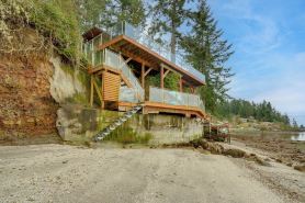 Deck & Views: Luxe Waterfront Port Orchard Retreat