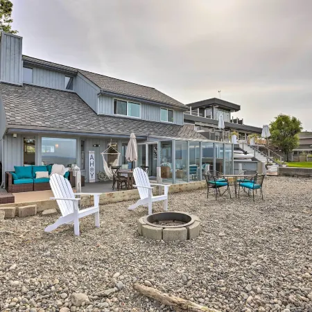 Oceanfront Ferndale Oasis w/ Fire Pit, Grill!