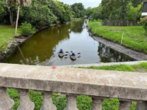 Colorful, waterside home