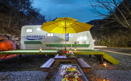 Sunchang Gangcheonsan Camping Resort Pension Отели в г. Сунчхан