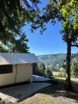 Amico Farm cozy wine country all weather Vista Tent with stunning views