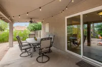 Peaceful, private home with pool & hot tub