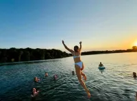 Luxury Lakefront Cabin Retreat in Madison Lake MN Sleeps 20 2 secluded acres