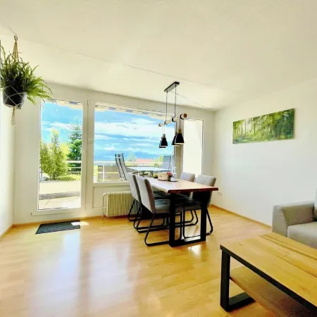 Modern "Waldluft" apartment with pool and sauna in Scheidegg in the Allgäu