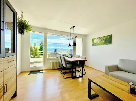 Modern "Waldluft" apartment with pool and sauna in Scheidegg in the Allgäu