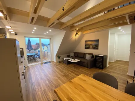 Vacation apartment Scheuring 2nd floor south Отели в г. Нордхайм-на-Майне