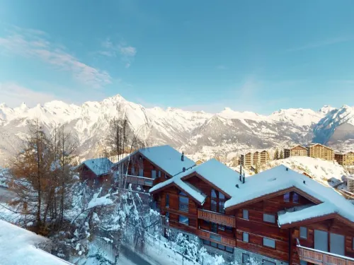 Apartment in Nendaz near Ski Lift & Sauna - balcony