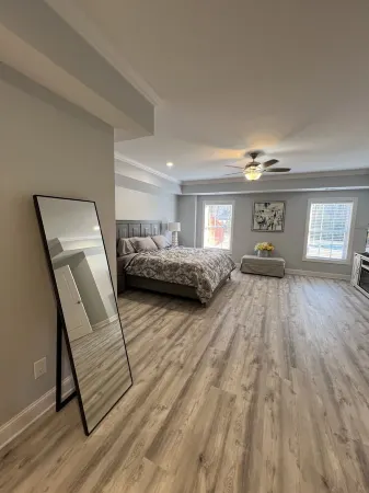 Modern meets country Loganville GA with AC, WiFi, pool.