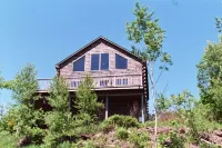 Jaw-Dropping Coastal Mountain & Ocean View Post & Beam Log Getaway
