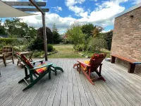 Modern holiday apartment with a large terrace and garden near Hamburg