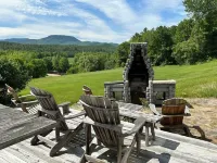 Mountain View Loj overlooking the majestic Adirondack Mountains & Ausable River
