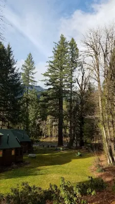 Mckenzie River Cabin #13 at the Log Cabin Inn, screened porch, .5mi Trailhead