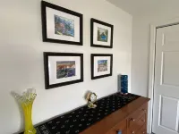 One mile to the beach!  2 br condo with deck, A/C, full kitchen, washer, dryer