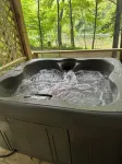 Spectacular riverfront treehouse, relaxing, swimming, paddling, and fishing.