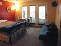 Secure carport, amazing Views and Reviews!  Private suite with patio.
